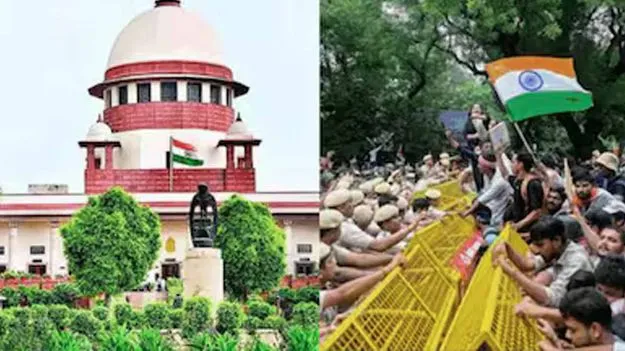 నిరసనకారులపై లాఠీఛార్జ్, పోలీసుల దౌర్జన్యంపై సుప్రీంకోర్టు తీవ్ర ఆగ్రహం